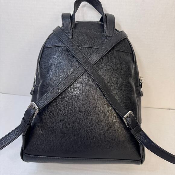 Michael Kors Rhea Medium Black Leather Backpack EUC - Picture 15 of 16